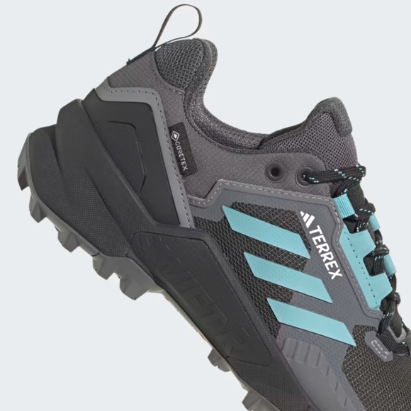 Adidas 2023 Women's TERREX Swift R3 GORE-TEX Grey Blue Waterproof Hiking Shoes - Picture 7 of 9
